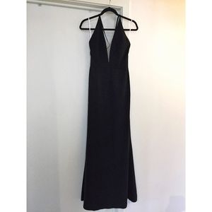 Full length black dress